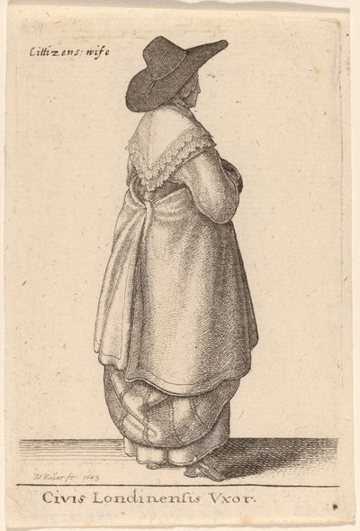 Občan Londýna Vxor od Wenceslaus Hollar