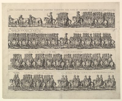 Korunovační průvod Karla II Londýnem, 1662. od Wenceslaus Hollar