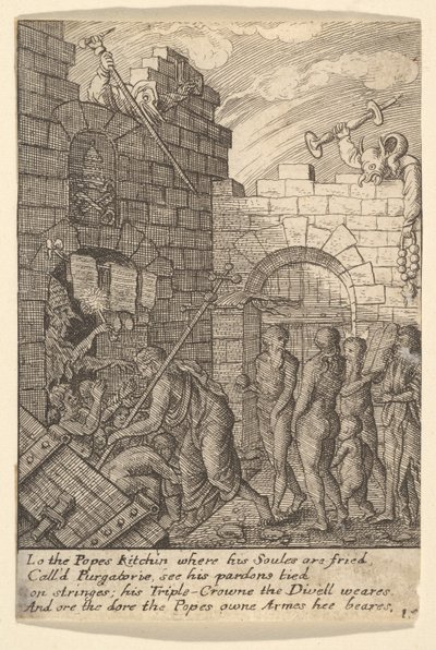 Sestup do pekla, 1625-77. od Wenceslaus Hollar