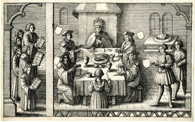 Večeře při investituře Ferdinanda I. do Podvazkového řádu od Wenceslaus Hollar