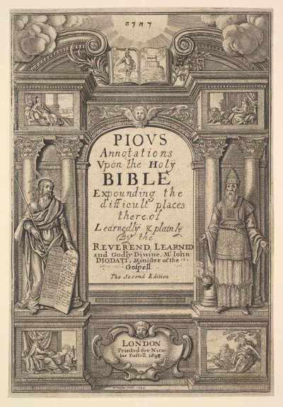 Diodati. Zbožné anotace, 1648. od Wenceslaus Hollar