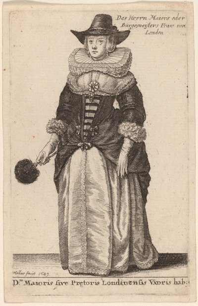 Hab of the Lord Mayor nebo Praetor of London: od Wenceslaus Hollar