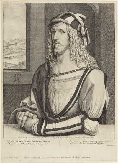 Dürer jako mladý muž od Wenceslaus Hollar