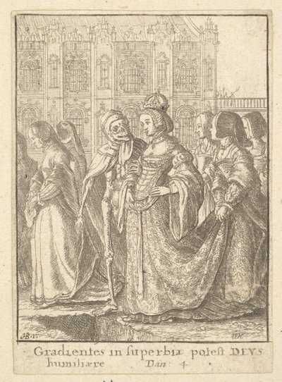 Císařovna, z Tance smrti, 1651. od Wenceslaus Hollar