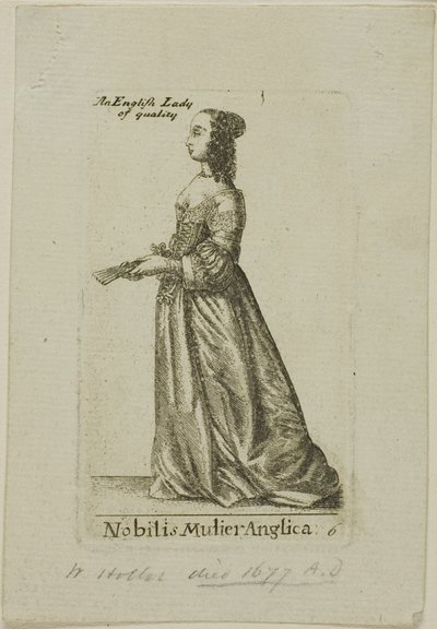 Anglická šlechtična od Wenceslaus Hollar