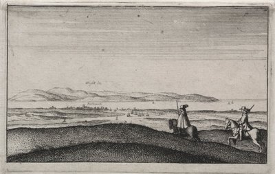 Anglické pohledy: Isle of Wight z Portsmouthu. od Wenceslaus Hollar