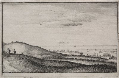 Anglické pohledy: Old Shoreham od Wenceslaus Hollar