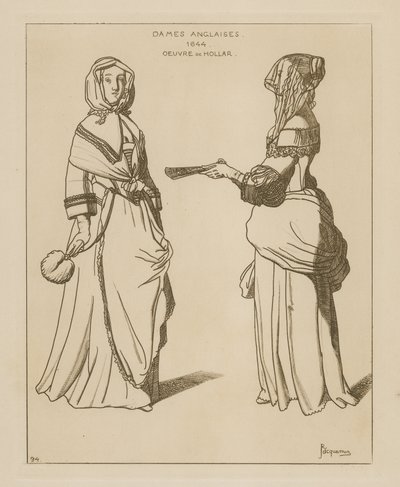 Anglické ženy, 1644 od Wenceslaus Hollar