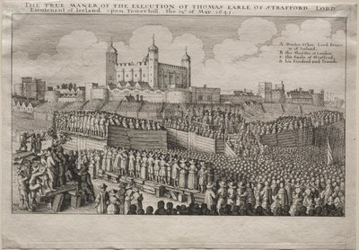 Poprava hraběte ze Straffordu, 1641. od Wenceslaus Hollar