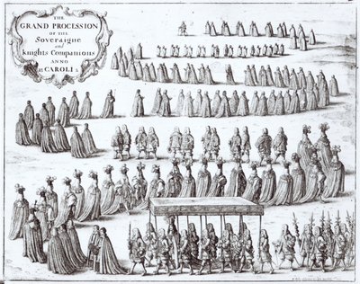 Velký průvod panovníka a podvazkových rytířů ve Windsoru, 1672 od Wenceslaus Hollar