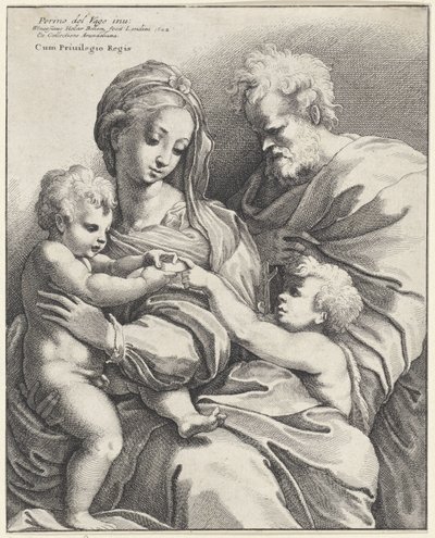 Svatá rodina s Janem Křtitelem od Wenceslaus Hollar