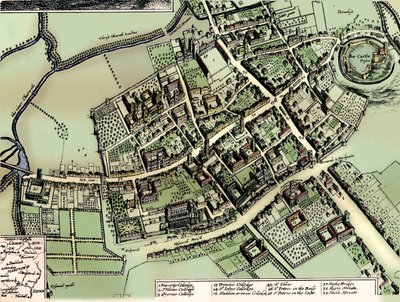 Hollarsův plán Oxfordu, c1643 od Wenceslaus Hollar