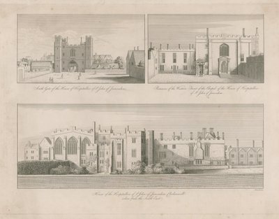 Dům johanitů svatého Jana Jeruzalémského, Clerkenwell od Wenceslaus Hollar