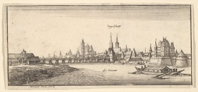 Ingolstadt, z „Německých pohledů“ od Wenceslaus Hollar