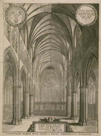 Interiér katedrály svatého Pavla, Londýn od Wenceslaus Hollar