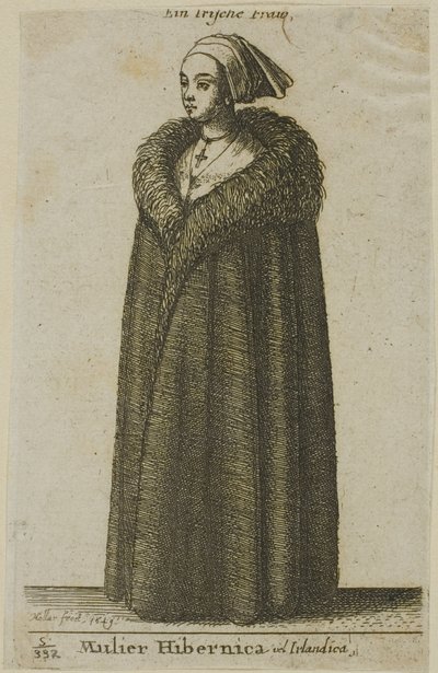 Irská žena od Wenceslaus Hollar