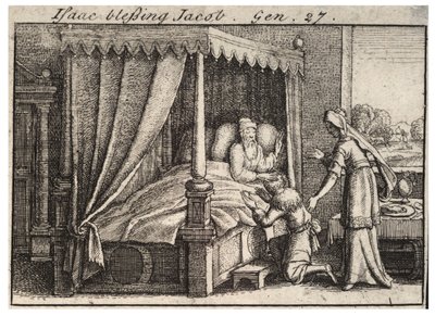 Izák žehná Jákobovi. stát 2 od Wenceslaus Hollar