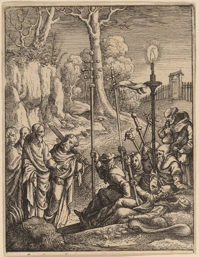 Ježíš čelí svým odpůrcům od Wenceslaus Hollar