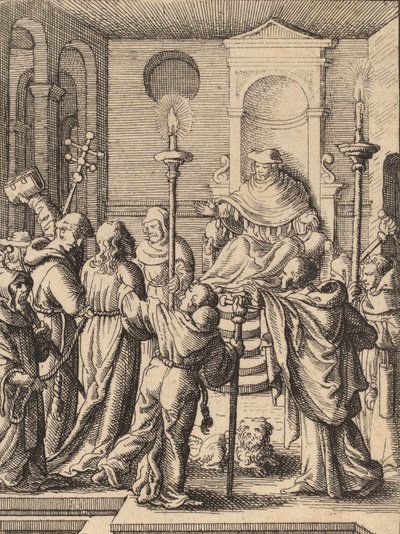 Ježíš před Annášem. od Wenceslaus Hollar