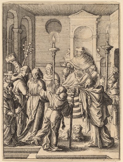 Ježíš před Annášem od Wenceslaus Hollar