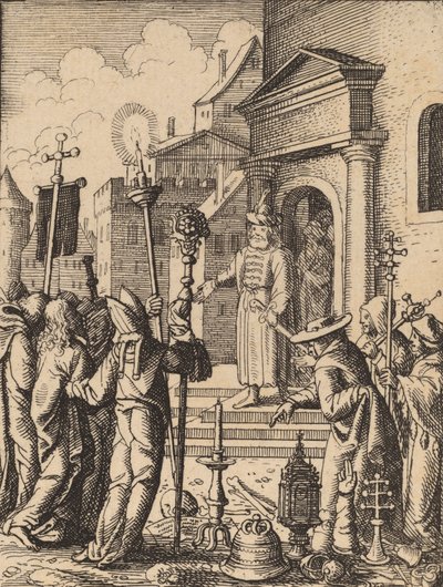 Ježíš před Pilátem. od Wenceslaus Hollar