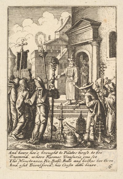 Ježíš před Pilátem, 1625-77. od Wenceslaus Hollar