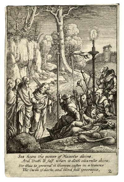 Ježíš čelí svým odpůrcům od Wenceslaus Hollar