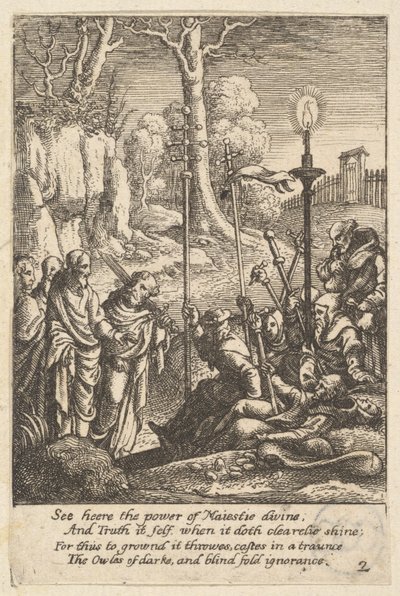 Ježíš čelí svým kritikům, 1625-77. od Wenceslaus Hollar