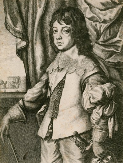 Král Karel II jako chlapec od Wenceslaus Hollar