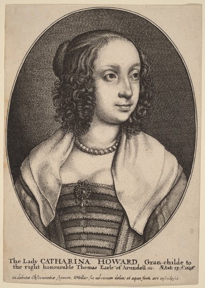 Lady Catherine Howard od Wenceslaus Hollar