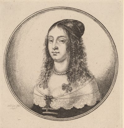Dáma se stuhami na kadeřích, 1646. od Wenceslaus Hollar