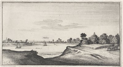 Krajina s výhledem na Mülheim Krajiny a městské scenérie (název série) Amoenissimi Aliquot Locorum v Diversis Province Iacetium Prospectus (název série) od Wenceslaus Hollar