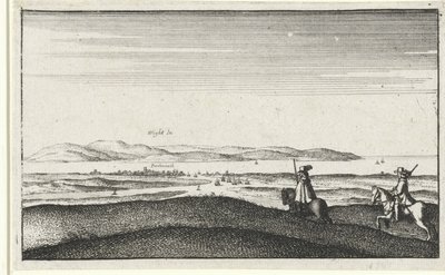Krajina s výhledem na Isle of Wight od Wenceslaus Hollar