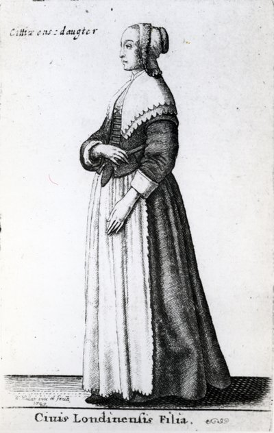 Dcera londýnského občana, 1643 od Wenceslaus Hollar