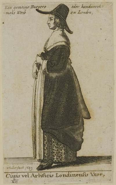 Londýnská manželka od Wenceslaus Hollar
