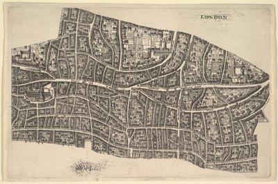 Londýn před velkým požárem, 1666-77. od Wenceslaus Hollar