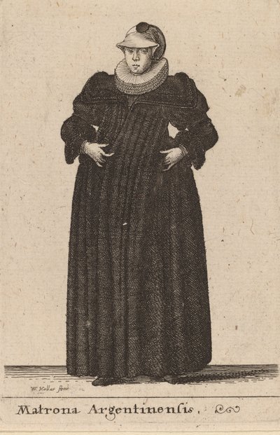 Matrona z Argentinensis, 1642 od Wenceslaus Hollar