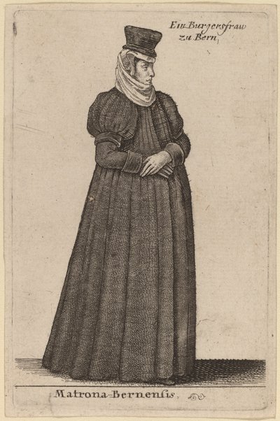 Matrona Bernesová od Wenceslaus Hollar