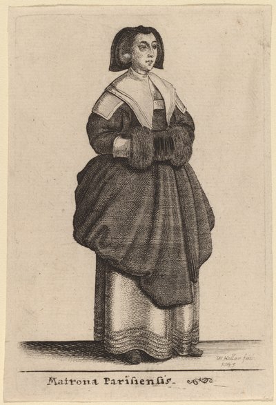 Matrona z Paříže od Wenceslaus Hollar