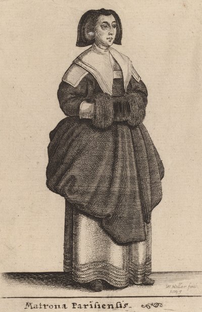 Matron z Paříže, 1643 od Wenceslaus Hollar