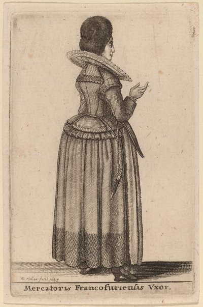 Manželka frankfurtského obchodníka od Wenceslaus Hollar