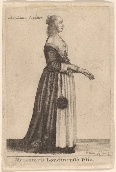 Dcera londýnského obchodníka od Wenceslaus Hollar