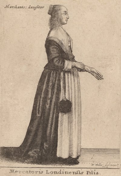 Dcera londýnského obchodníka, 1643 od Wenceslaus Hollar