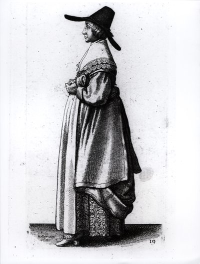 Kupcova žena, 1640 od Wenceslaus Hollar