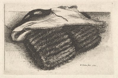 Rukávník, bílý šátek a maska, 1642. od Wenceslaus Hollar