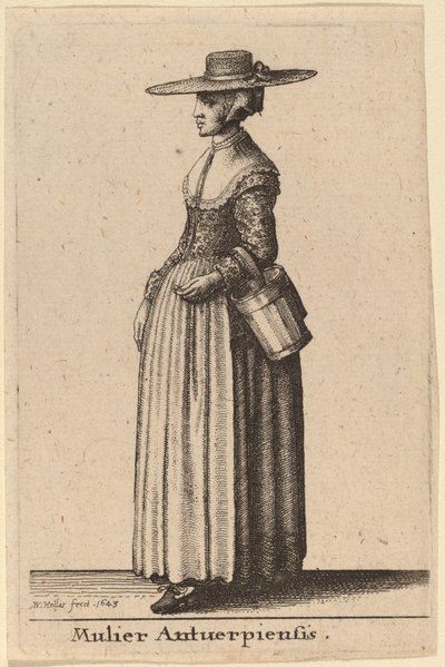 Žena z Antverp od Wenceslaus Hollar