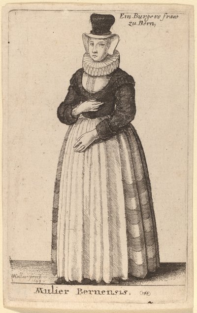 Bernská žena od Wenceslaus Hollar