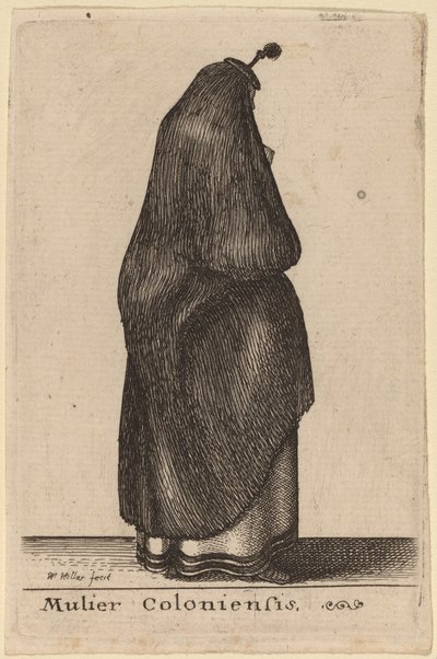 Žena z Kolína od Wenceslaus Hollar