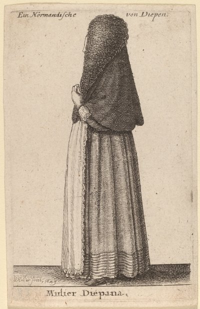 Diepana manželka od Wenceslaus Hollar