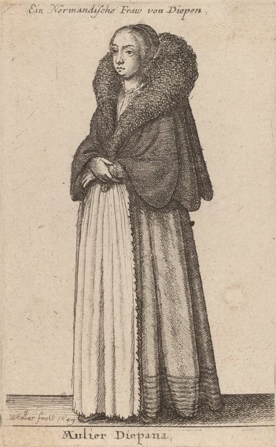 Žena Diepana, 1649 od Wenceslaus Hollar